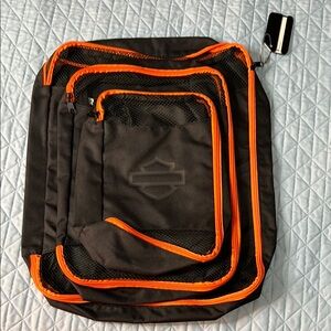Harley-Davidson Black and Orange Packing Cubes